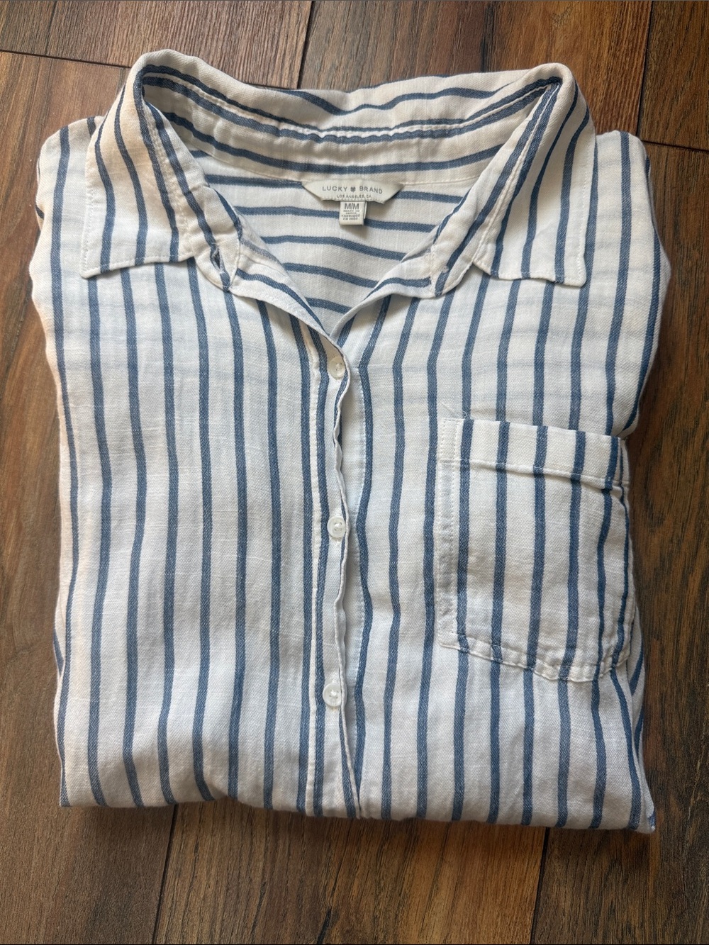 Lucky Brand Cotton Blend Airy Button Down shirt